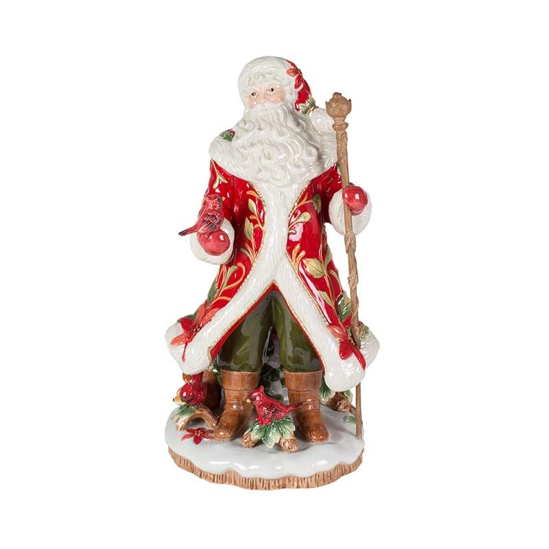 Cardinal Christmas Santa Figurine, 18 IN