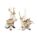 Fitz and Floyd Forest Frost Leaping Deer Candleholder