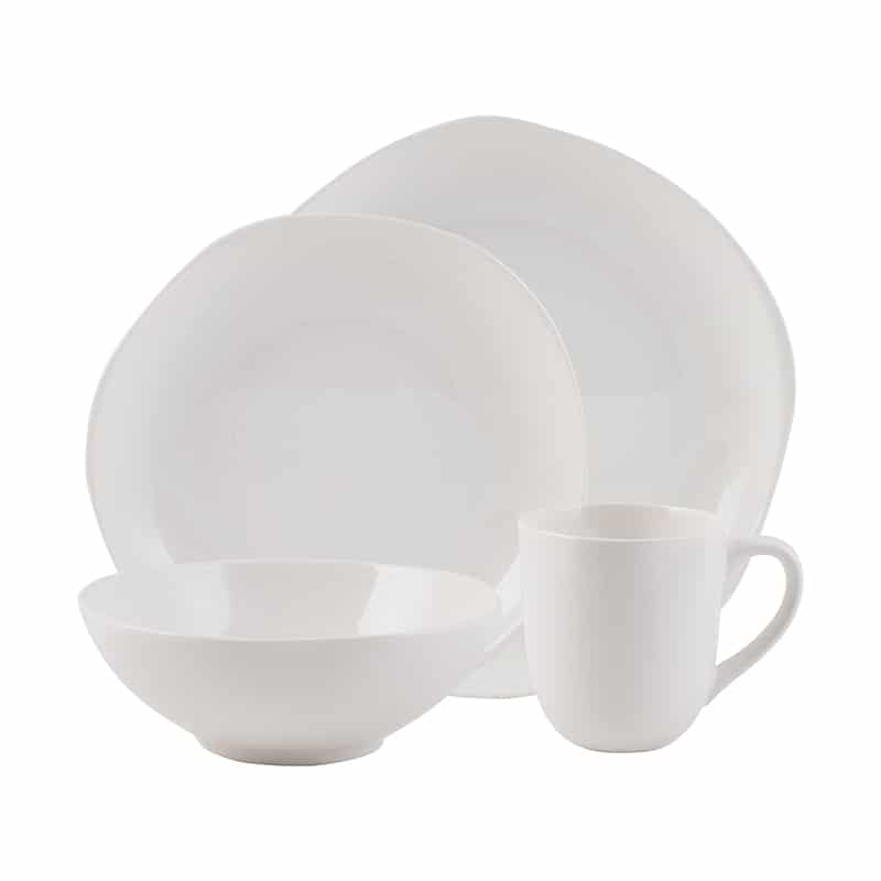 Organic Coupe 16 Piece Dinnerware Set, Service For 4
