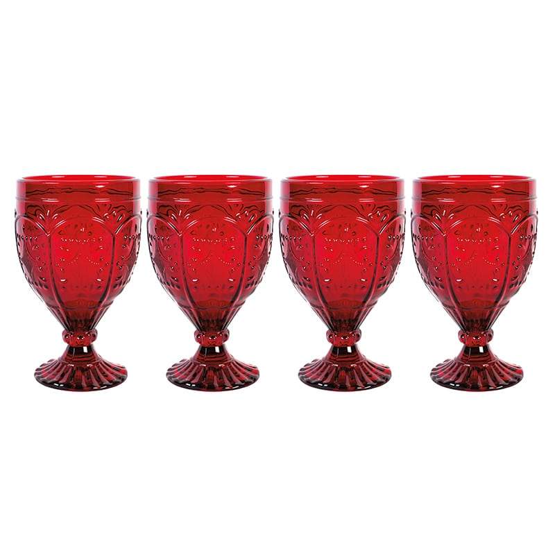 Trestle Goblets Set Of 4, Red