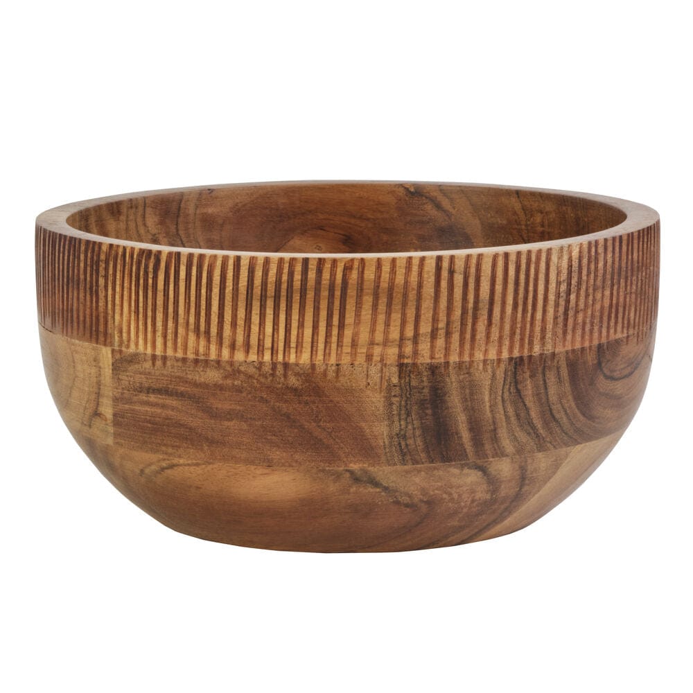 Caleb Acacia Wood Serve Bowl, 9 IN