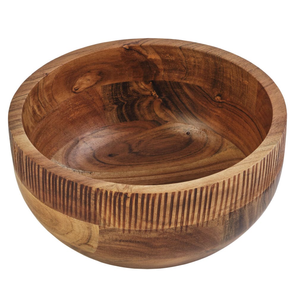 Caleb Acacia Wood Serve Bowl, 9 IN
