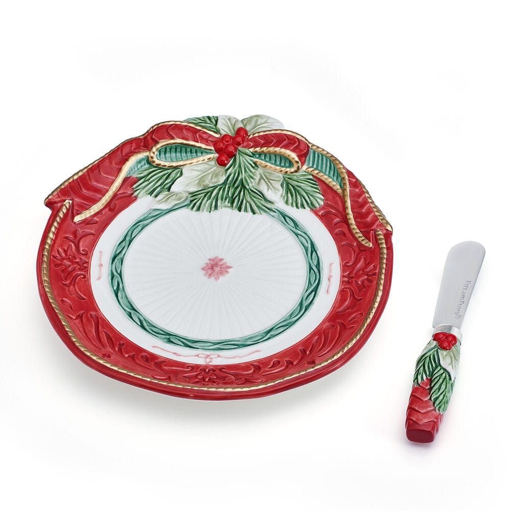 Chalet Appetizer Plate With Spreader Set