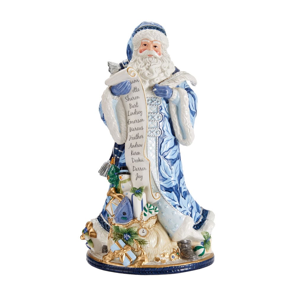 Holiday Home Blue Santa Figurine, 18.75 IN