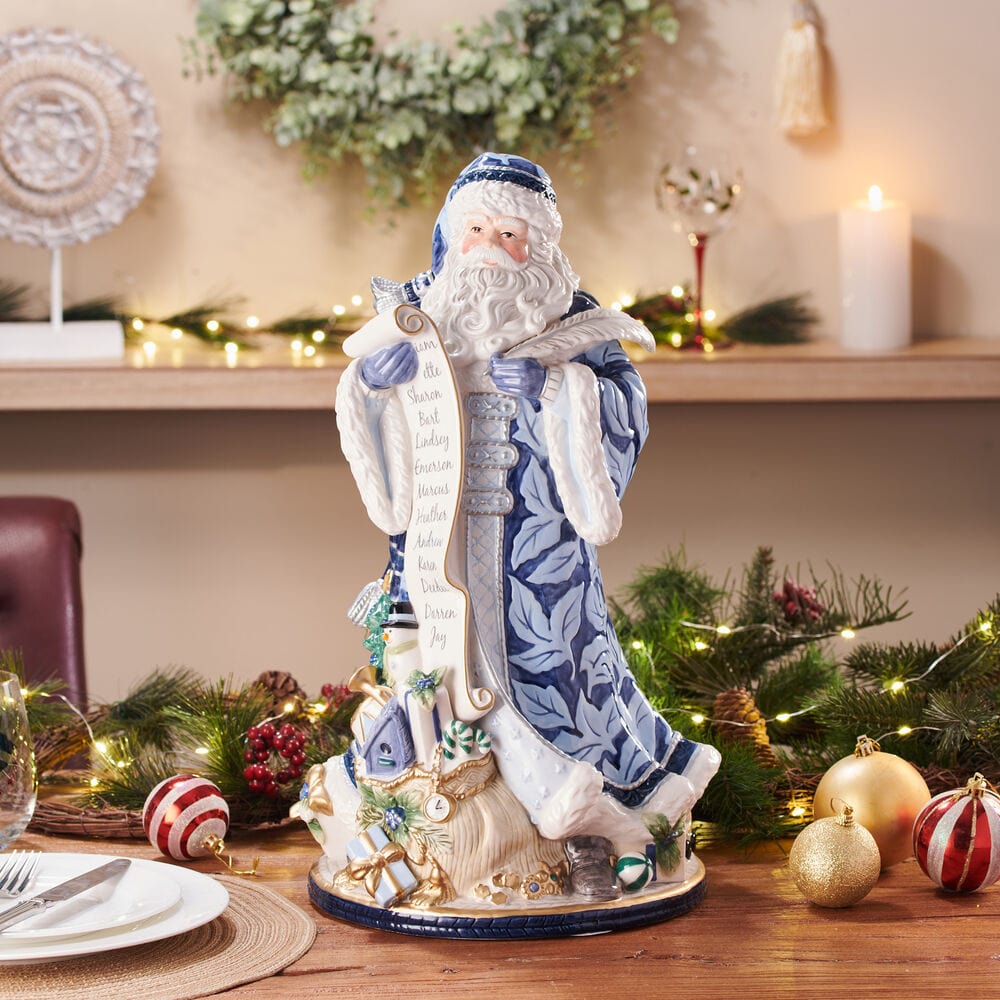 Holiday Home Blue Santa Figurine, 18.75 IN