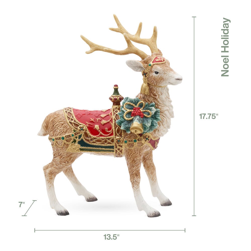 Noel Holiday Grand Deer Figurine, 17.75 IN