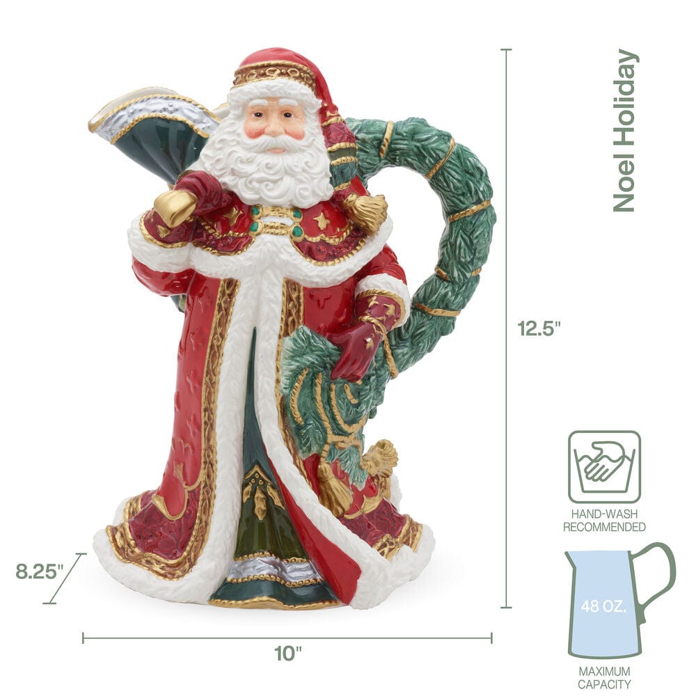 Noel Holiday Santa Pitcher