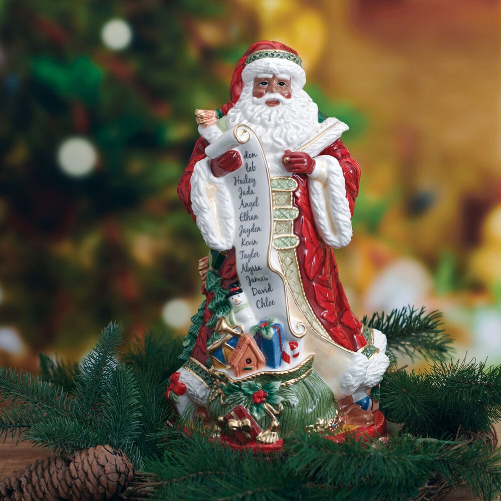 Holiday Home African American Studio Santa Figurine, 13 IN