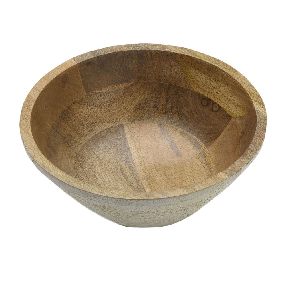 Austin Craft Mango Wood Deep Serve Bowl, White