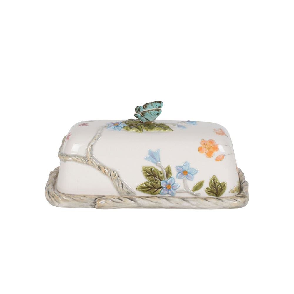 Butterfly Fields Covered Butter Dish