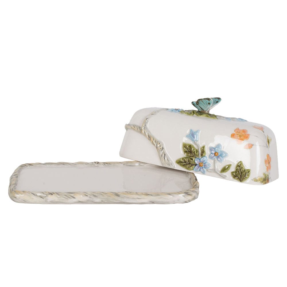 Butterfly Fields Covered Butter Dish