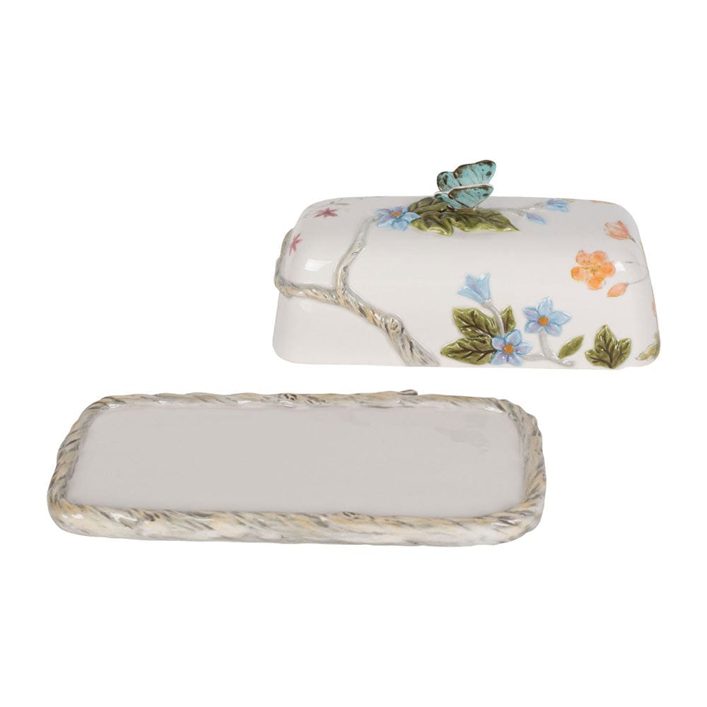 Butterfly Fields Covered Butter Dish