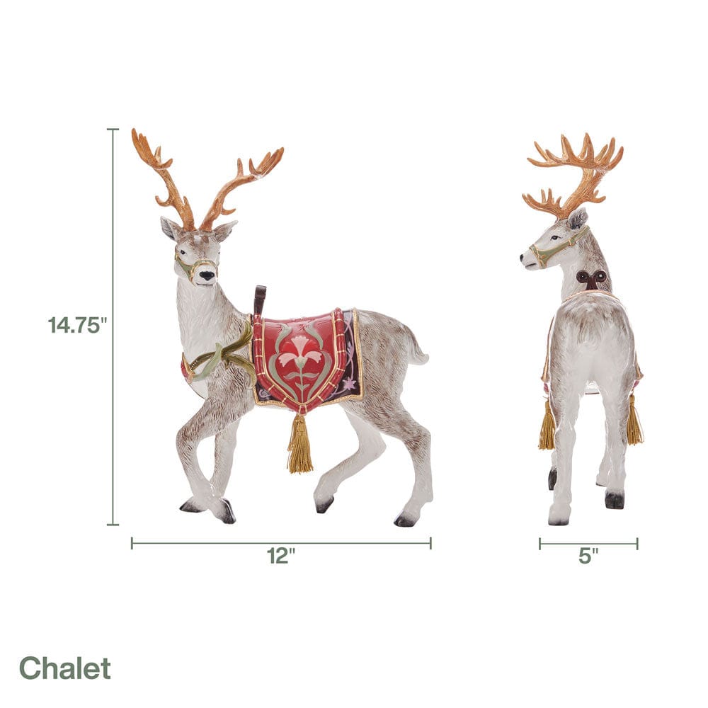 Chalet Deer Figurine, 14.75 IN