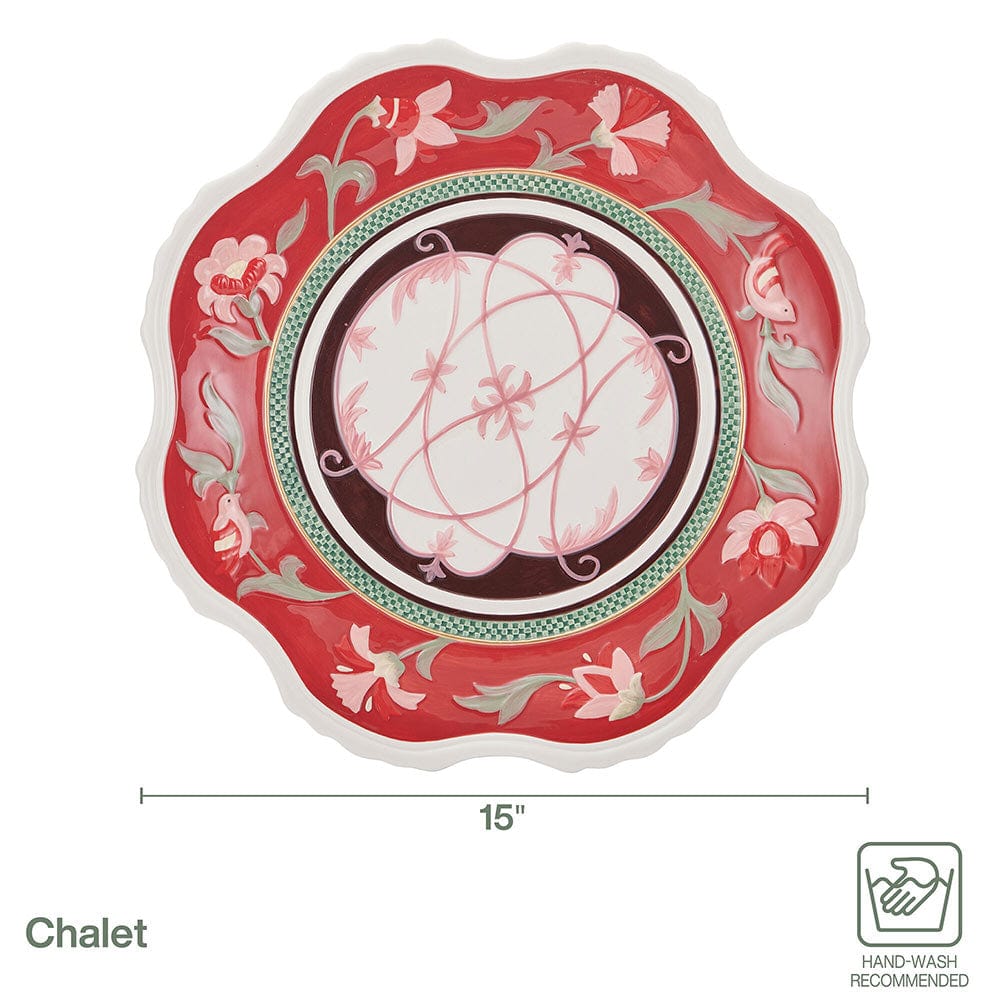 Chalet Round Platter, 15 IN