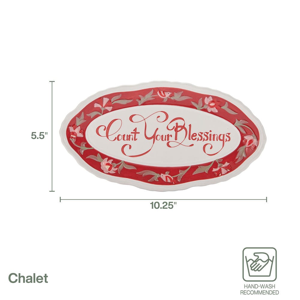 Chalet Sentiment Tray, Count Your Blessings