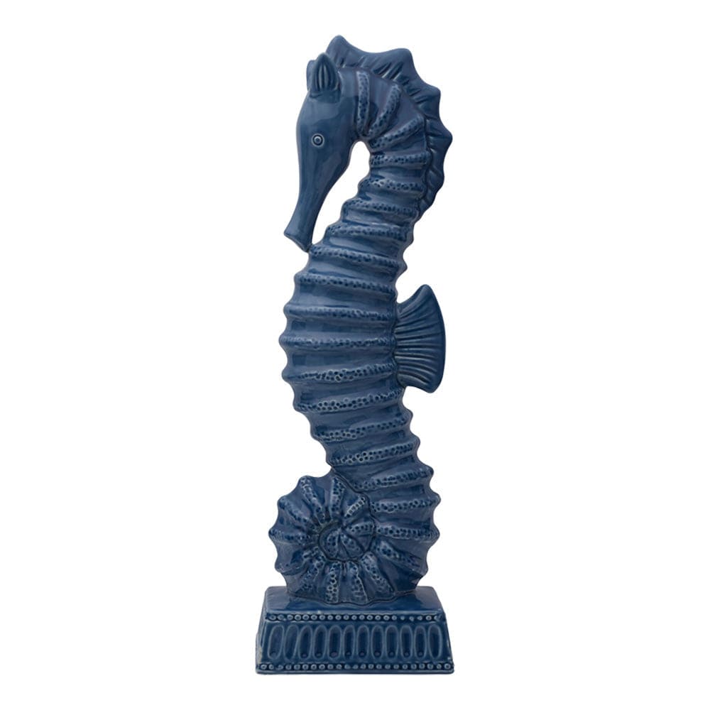 Coastal Home Blue Seahorse Figurine 21 IN