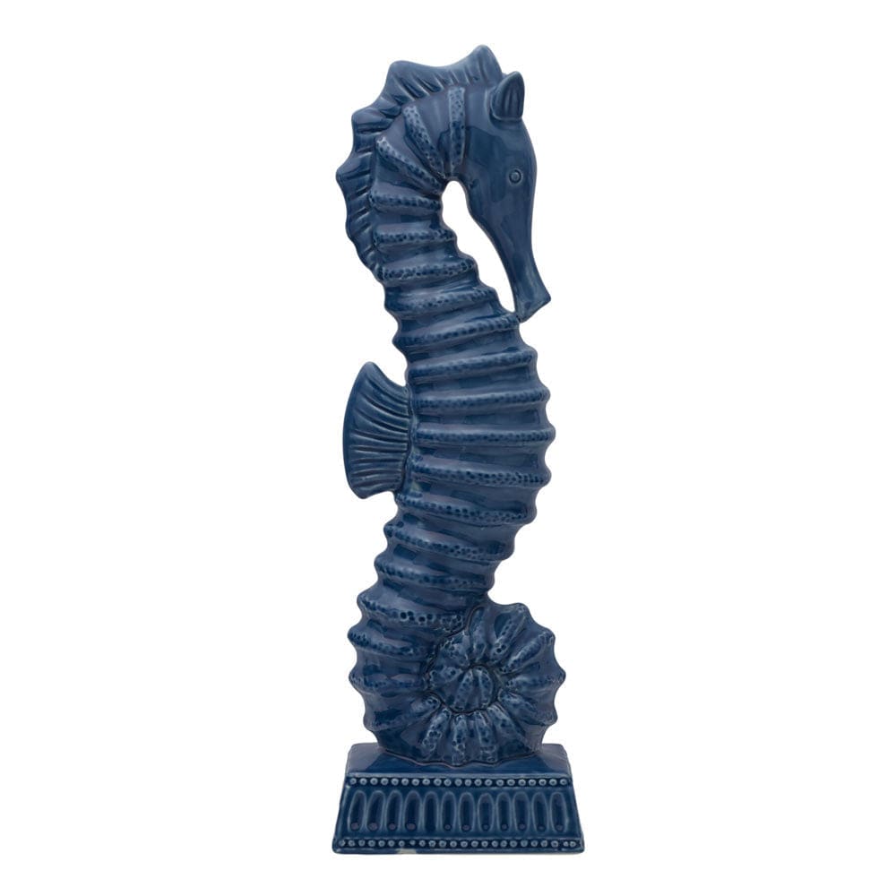 Coastal Home Blue Seahorse Figurine 21 IN