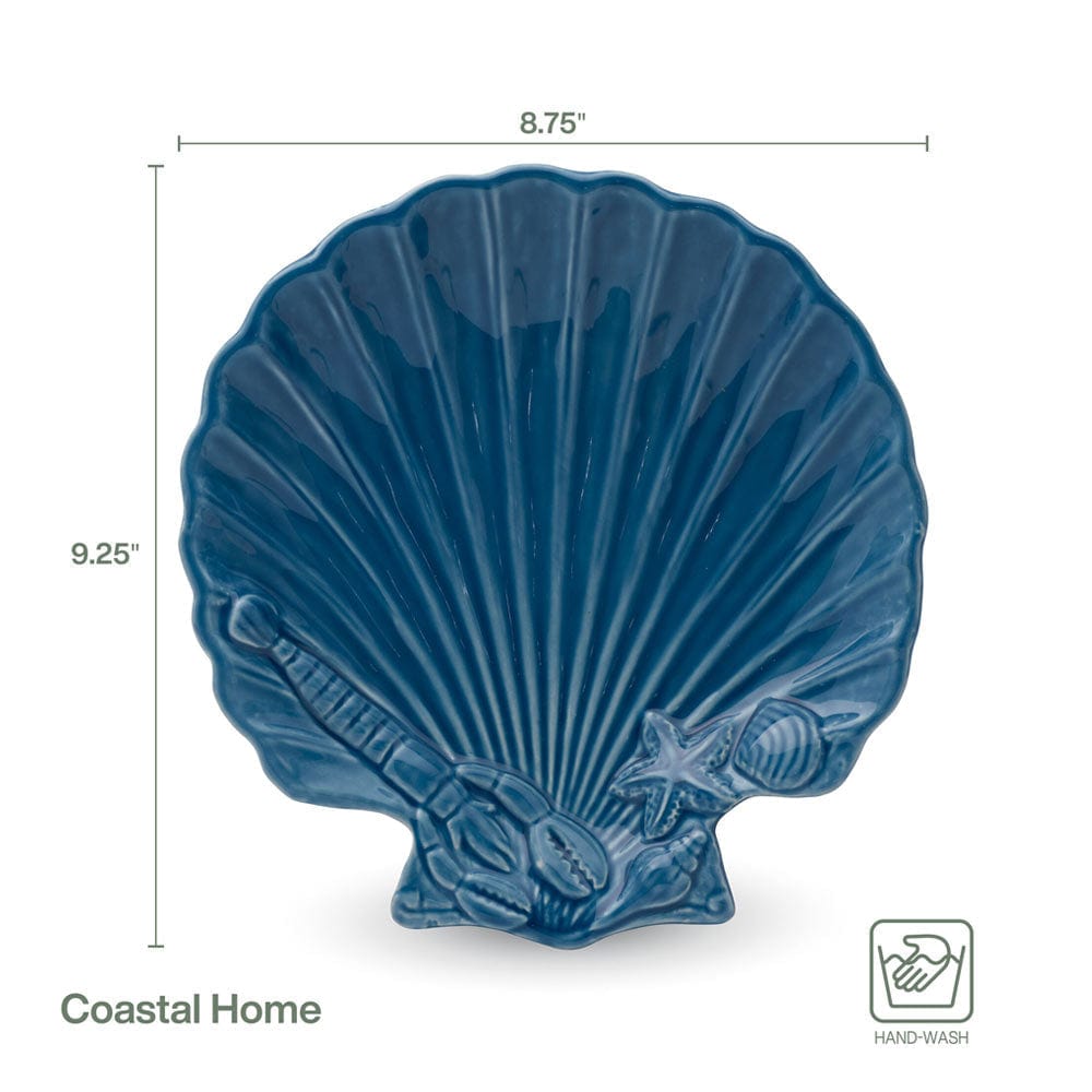 Coastal Home Blue Shell Plate