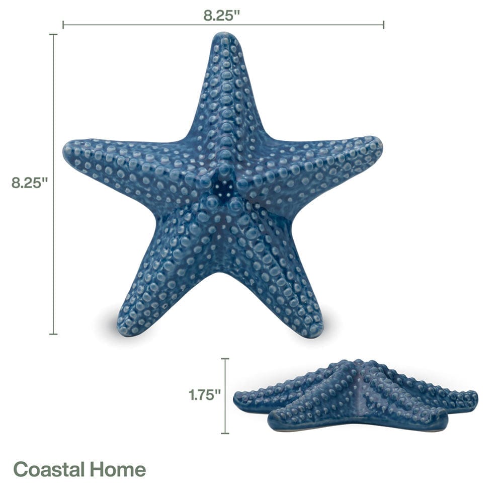 Coastal Home Blue Starfish Decor Figurine, 8.25 IN