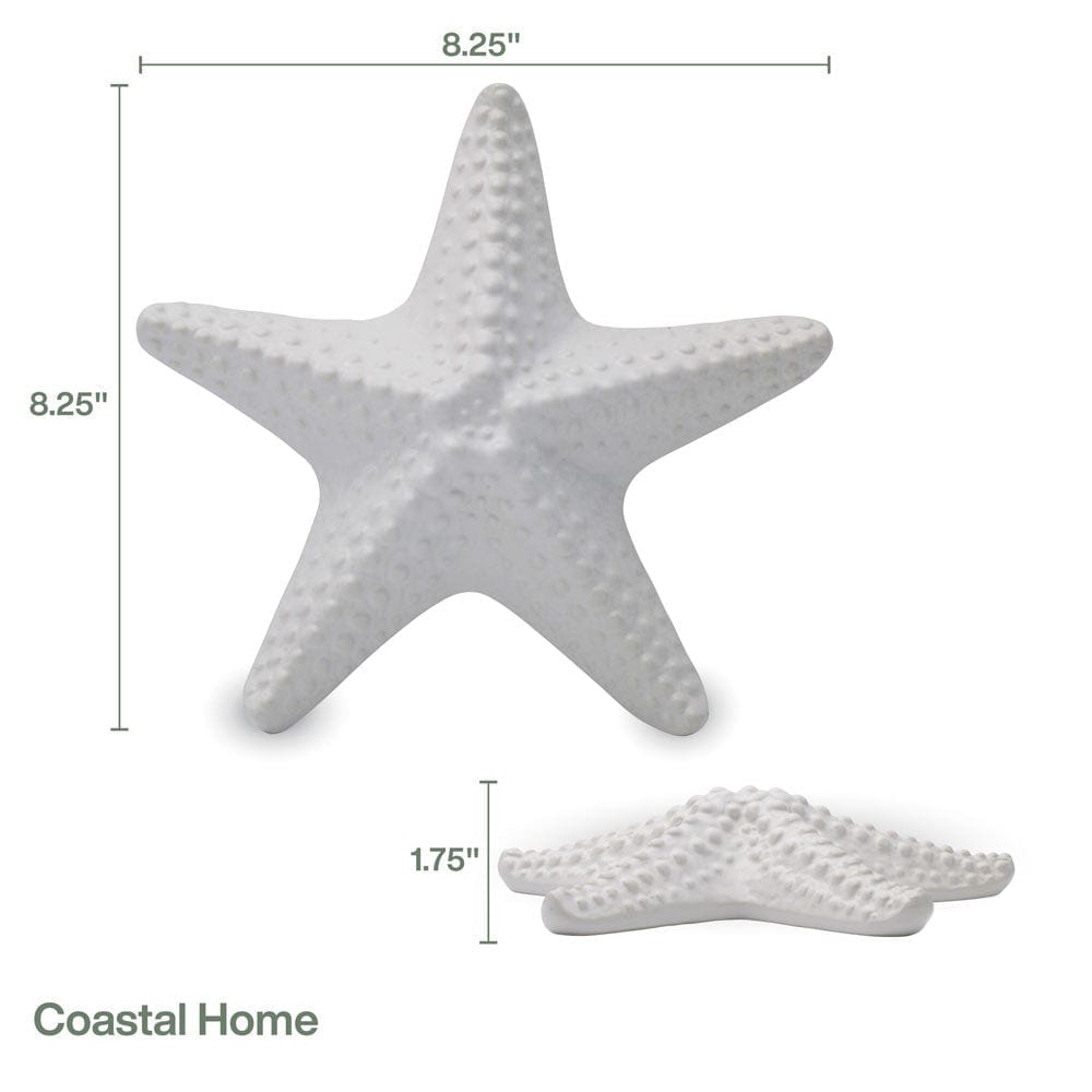 Coastal Home White Starfish Decor Figurine, 8.25 IN