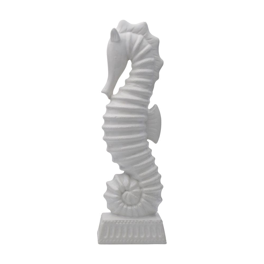 Coastal Home White Seahorse Figurine 16.75 IN