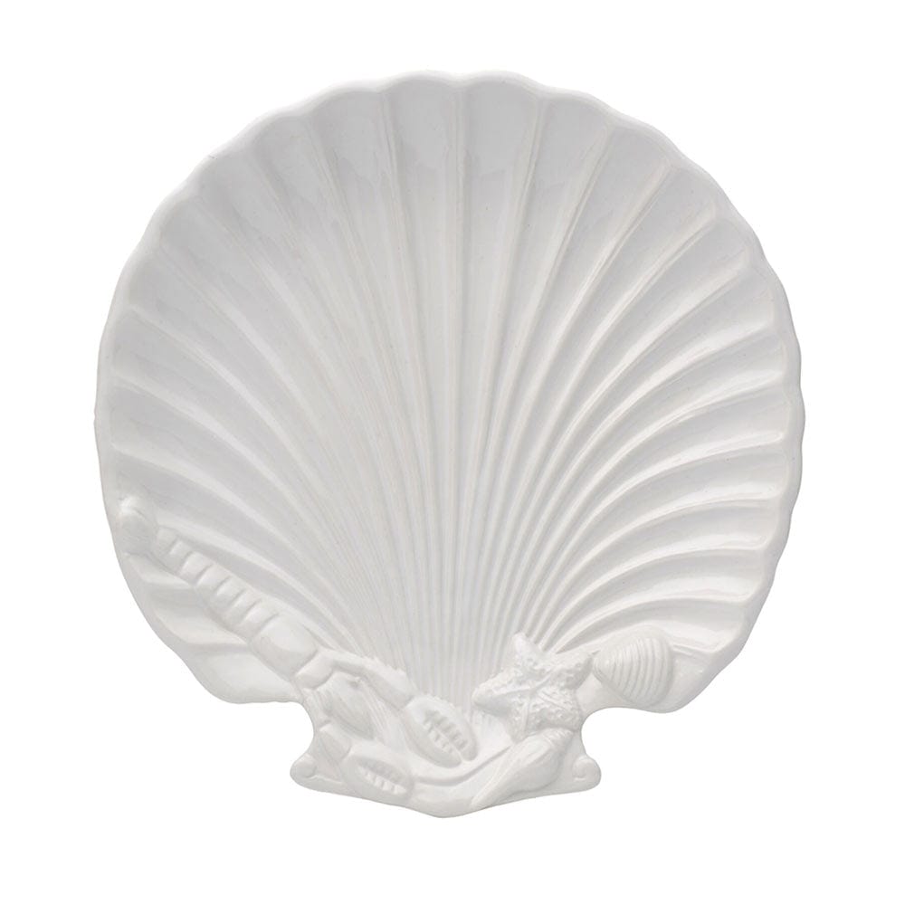 Coastal Home White Shell Plate