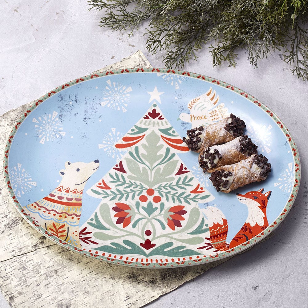 Cottage Christmas Large Platter