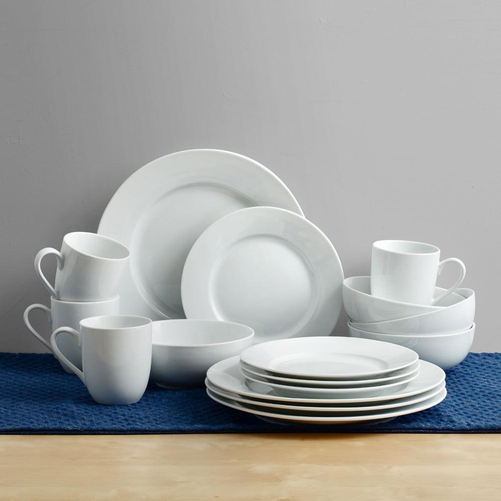 Everyday White® Classic Rim 16 Piece Dinnerware Set, Service For 4