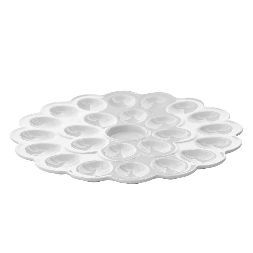 Everyday White® Flower Egg Platter, 13.75 IN
