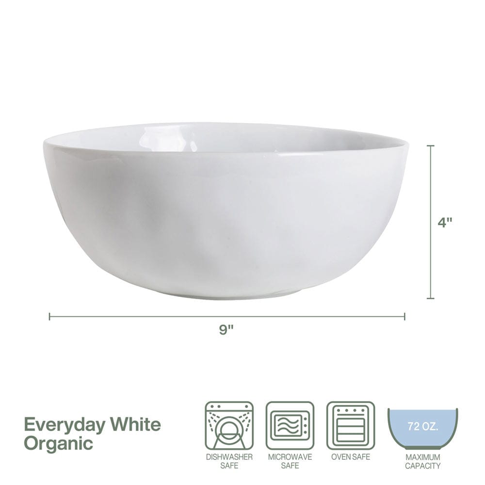 Everyday White® Organic Serving Bowl, 9 IN