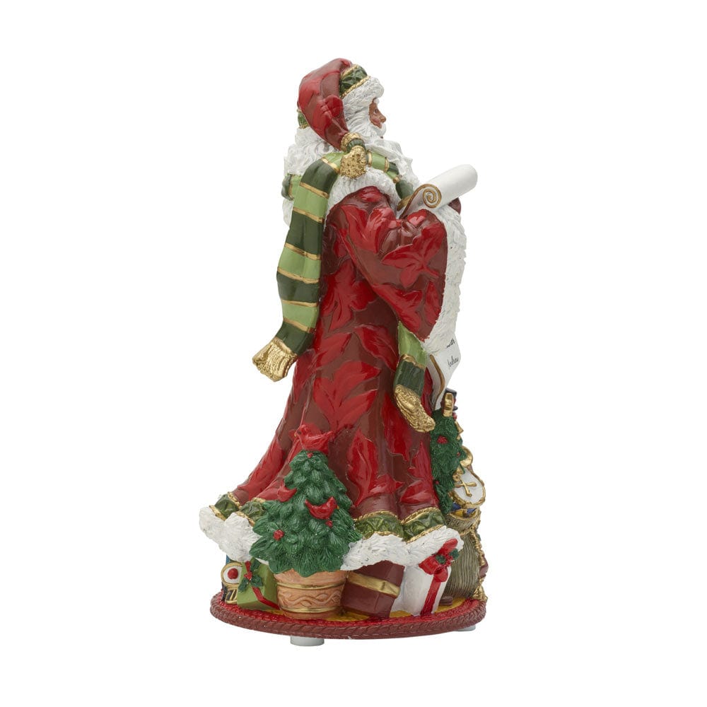 Holiday Home African American Musical Figurine, Jolly Ole Saint Nicholas, 10.75 IN