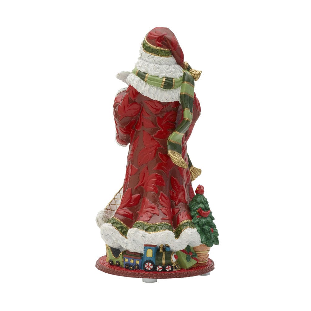 Holiday Home African American Musical Figurine, Jolly Ole Saint Nicholas, 10.75 IN