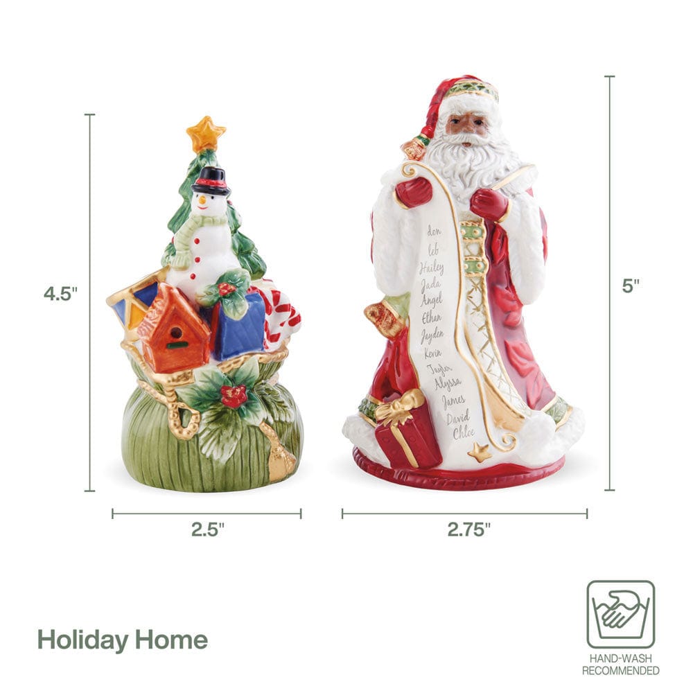 Holiday Home African American Santa Salt And Pepper Set