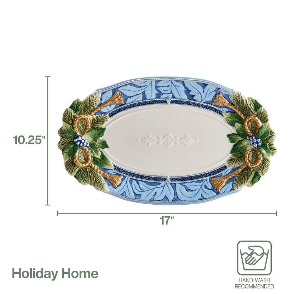 Holiday Home Blue Large Platter