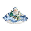 Fitz and Floyd Holiday Home Blue Santa Serving Bowl