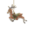 Fitz and Floyd Holiday Home Green Deer Ornament Dated 2022