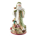 Fitz and Floyd Holiday Home Green Santa Figurine