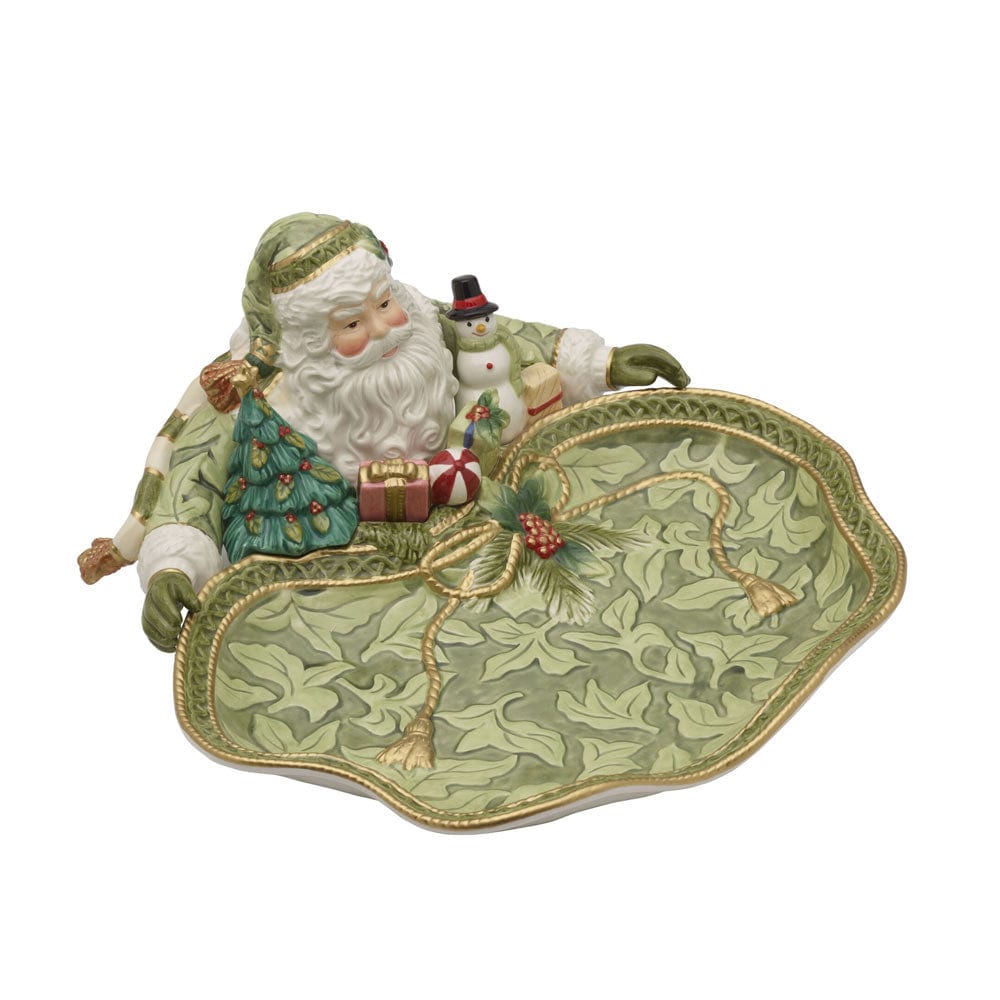 Holiday Home Green Santa Serving Bowl