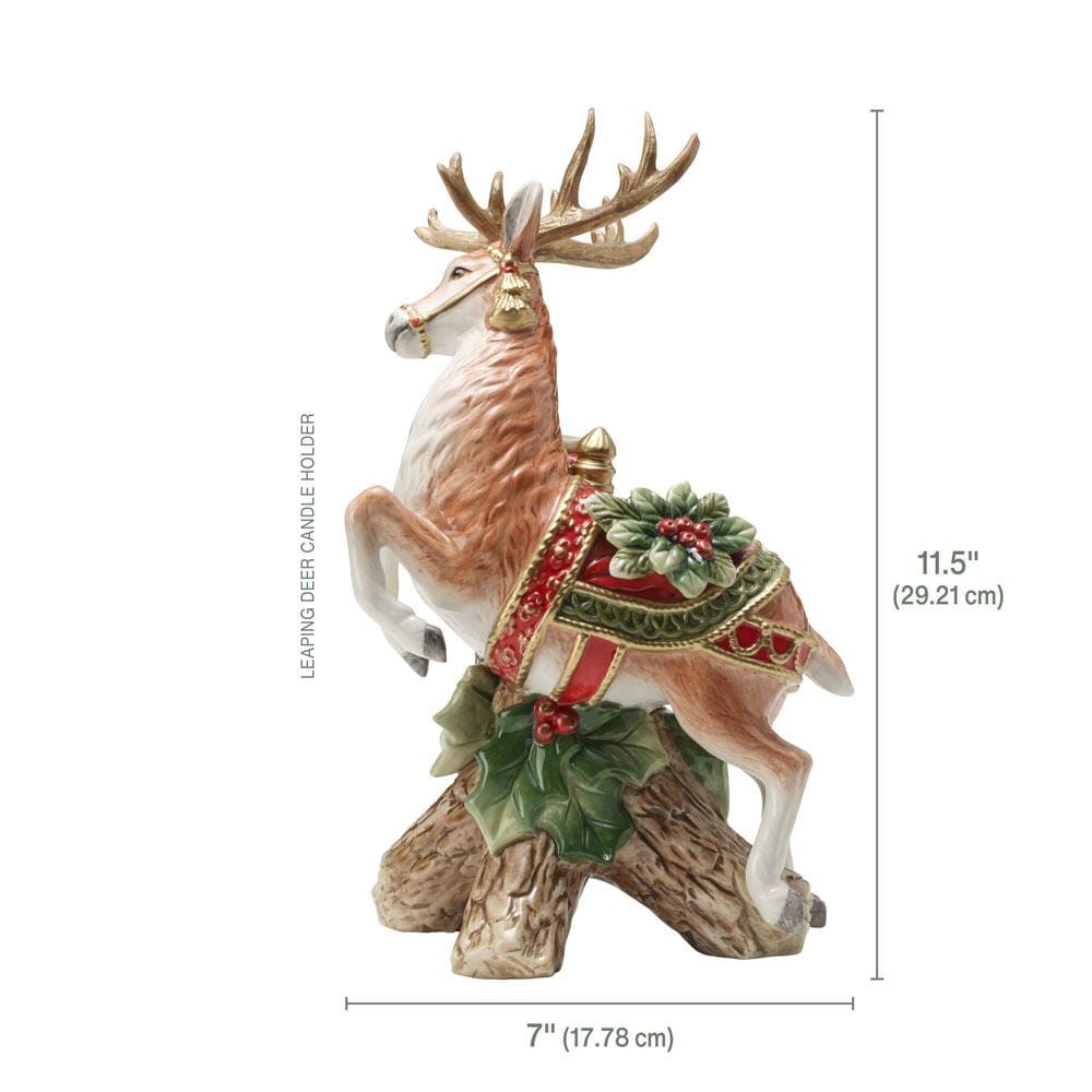 Holiday Home Leaping Deer Candleholder