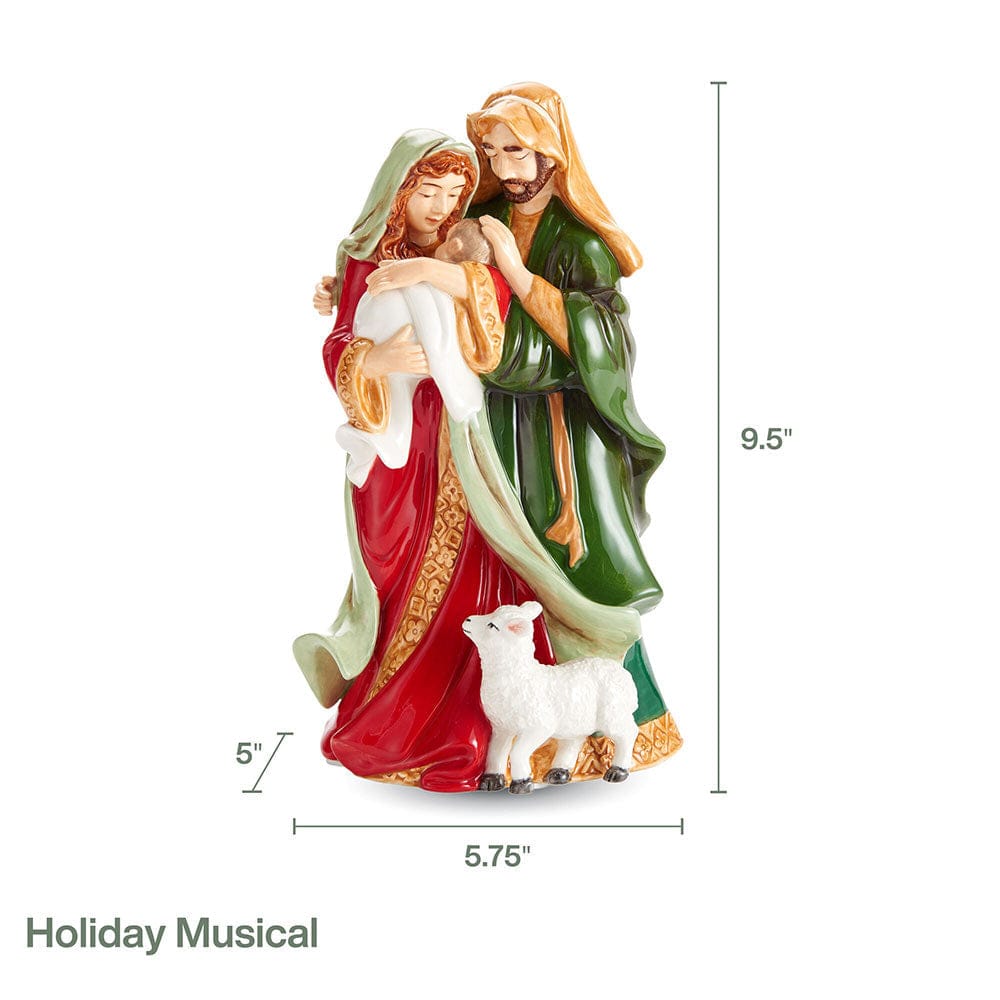 Holiday Musical Nativity Holy Family Figurine, O Holy Night