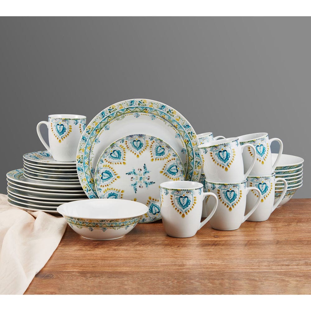 Jodhpur Delight 32 Piece Dinnerware Set, Service For 8