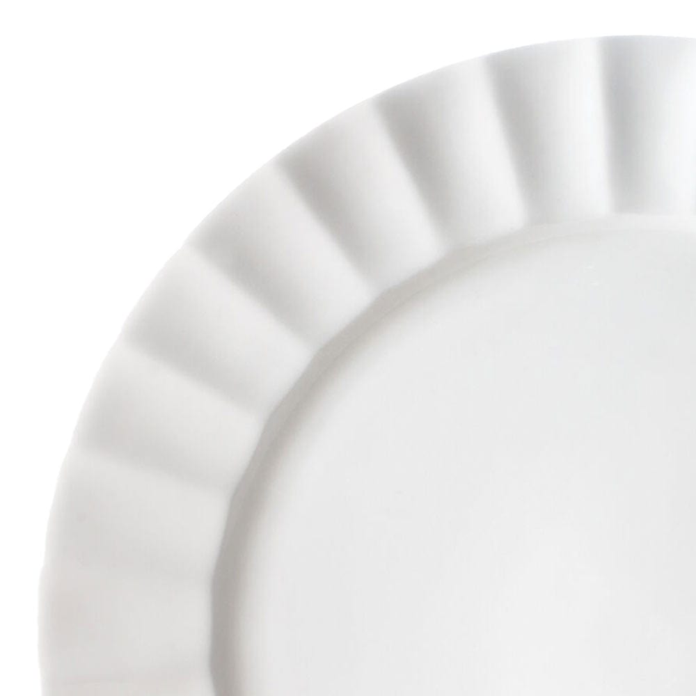 Nevaeh White Fluted 16 Piece Dinnerware Set, Service For 4