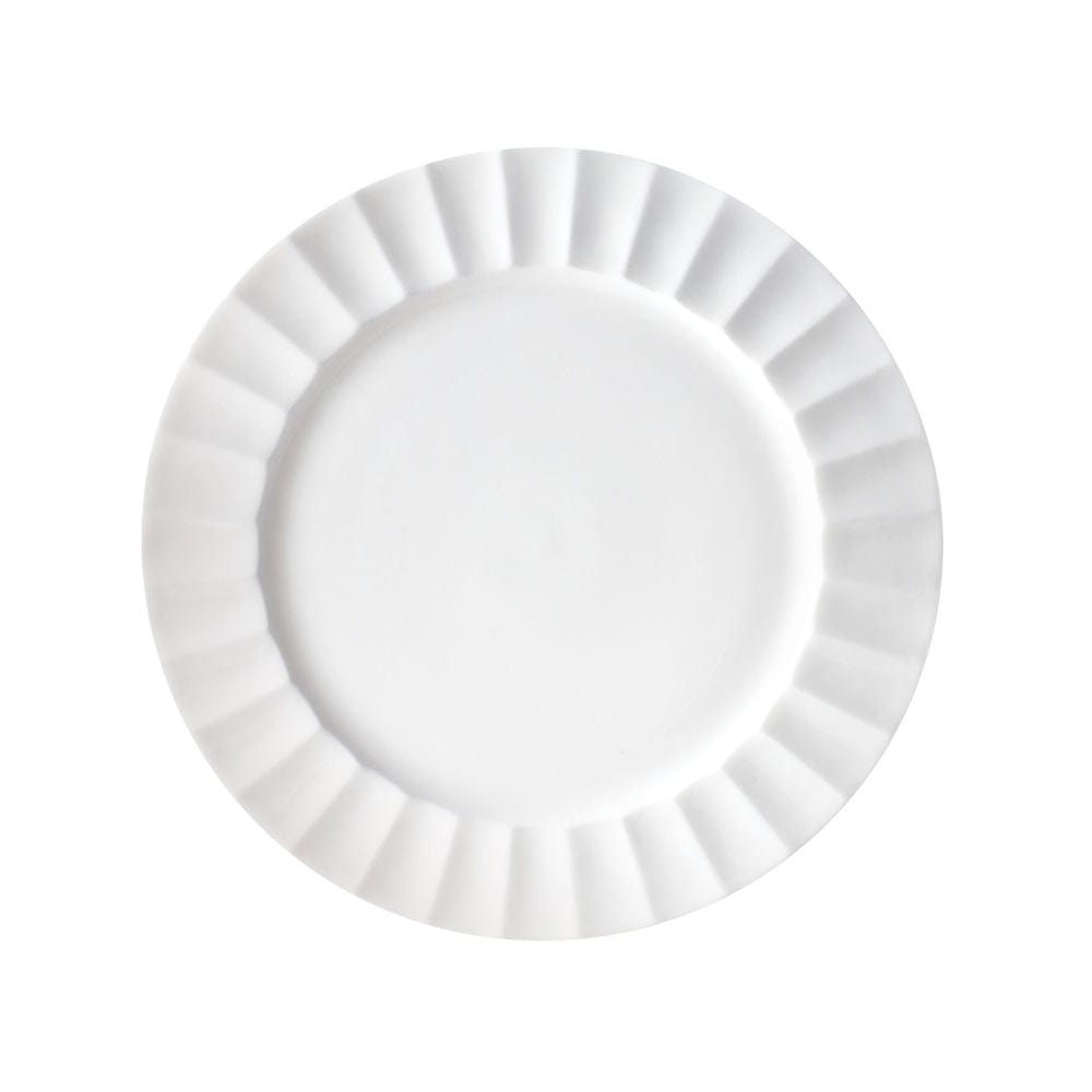 Nevaeh White Fluted 16 Piece Dinnerware Set, Service For 4