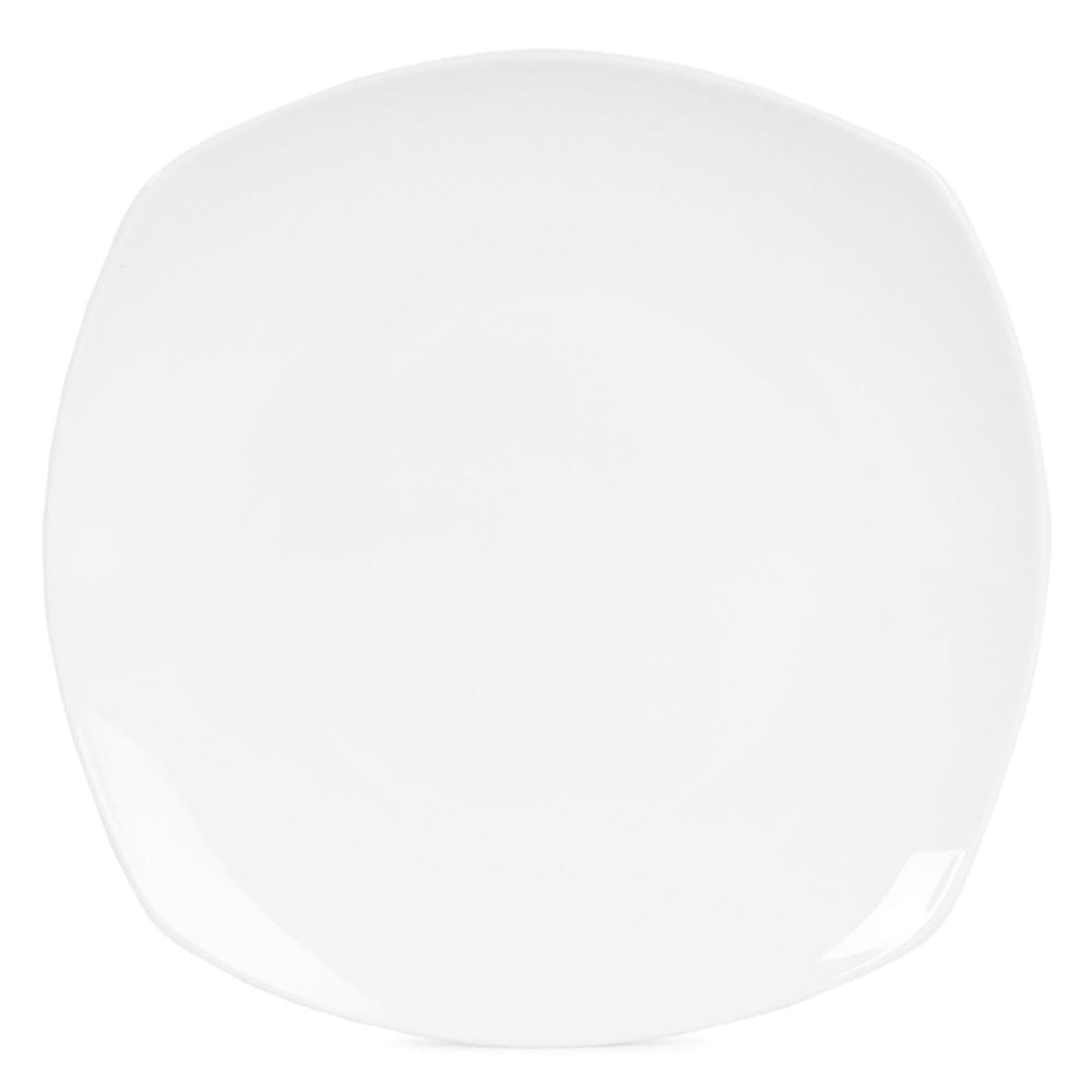 Nevaeh White Soft Square 12 Piece Dinnerware Set, Service For 4