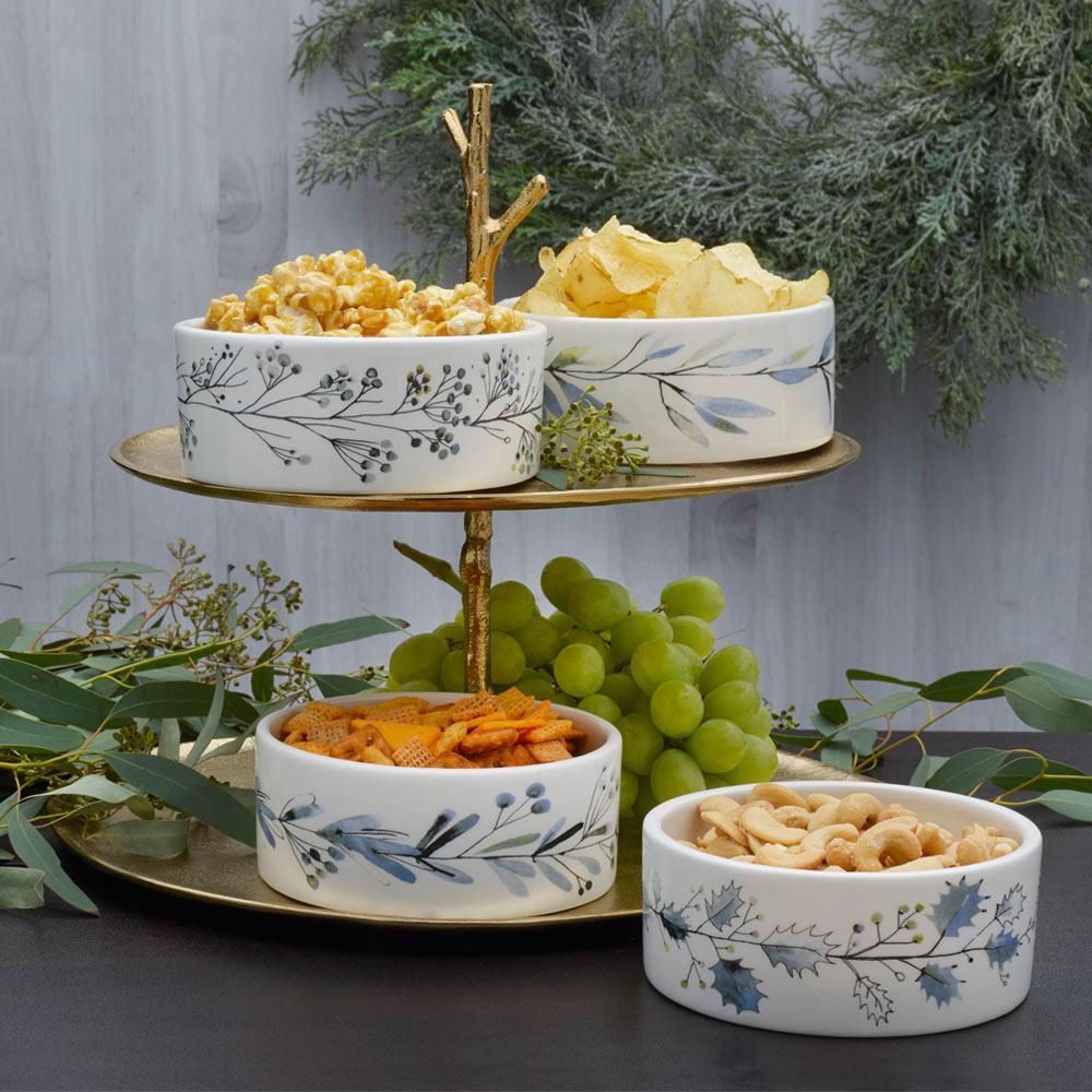 Noel Noir Set Of 4 Snack Dessert Bowls