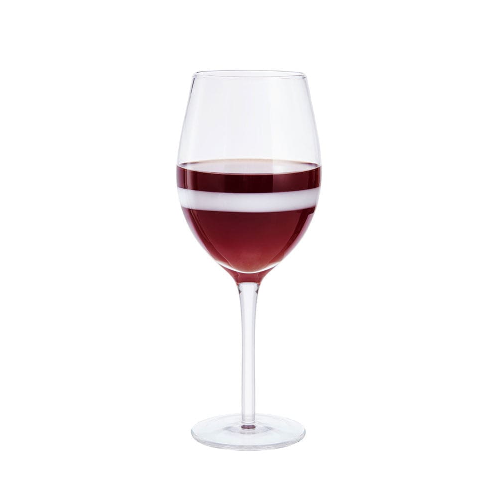 Organic Band Red Wine Glasses Set Of 4