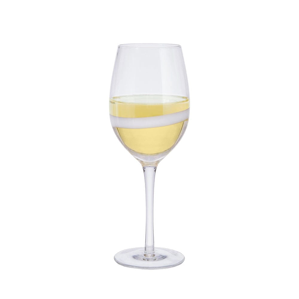 Organic Band White Wine Glasses Set Of 4