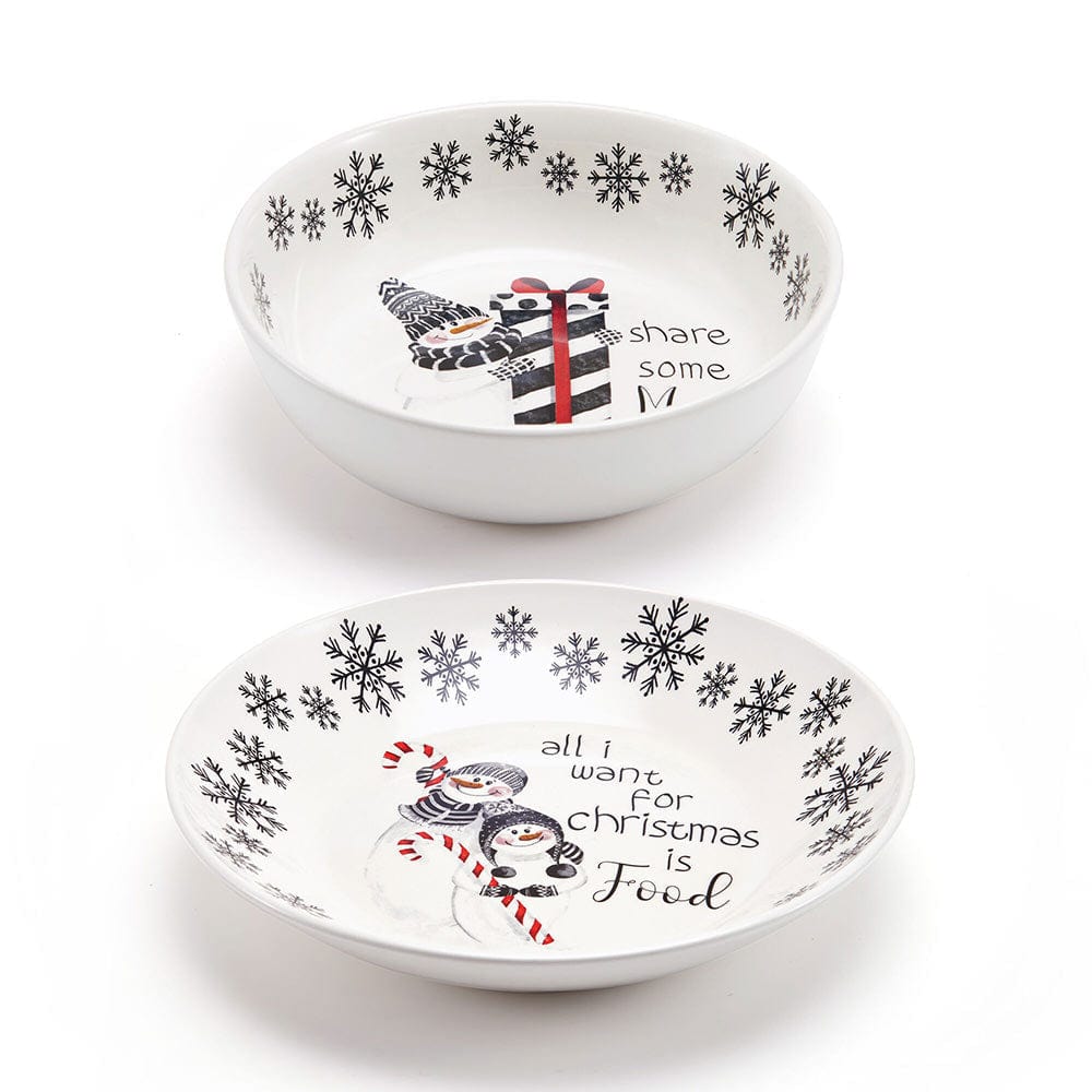 Snow Days Set Of 2 Vegetable Serving Bowls