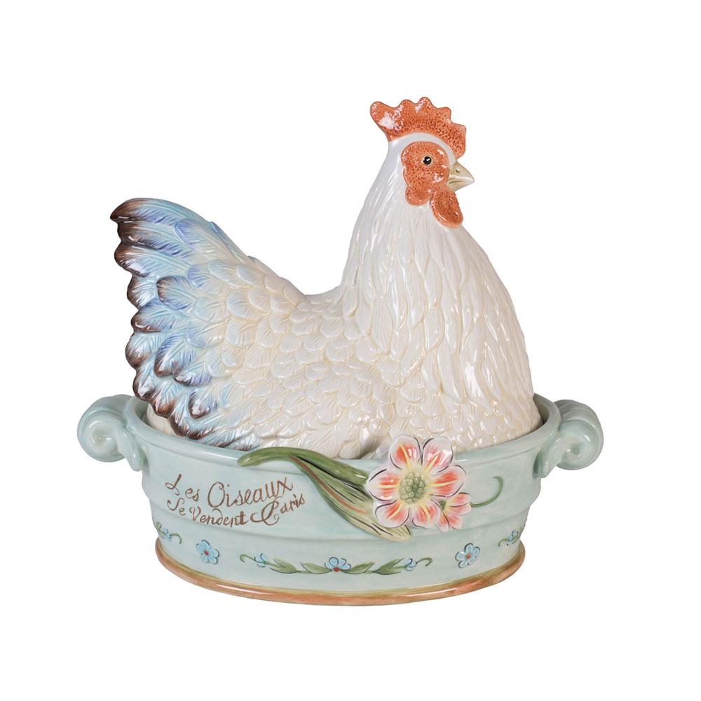 Toulouse Hen Covered Vegetable Bowl