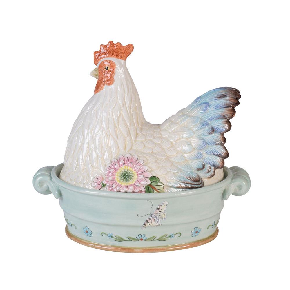 Toulouse Hen Covered Vegetable Bowl